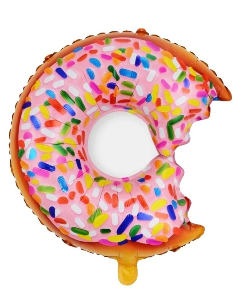 Donut and Sprinkles shaped foil balloon