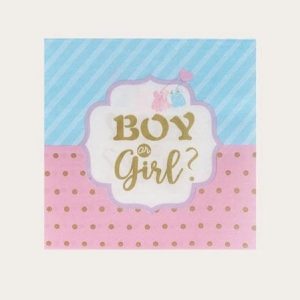 Gender Reveal - Dotted - Print Disposable Napkins 20 pcs