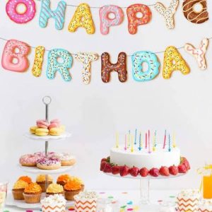 Donut Happy Birthday Banner
Size: 20 * 19cm
