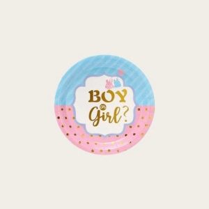 Gender Reveal - Dotted - Disposable Plates 10 pcs
17 inch - 18cm diameter