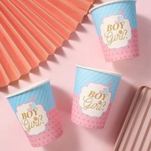 Gender Reveal - Dotted - Paper Cups 16 pcs